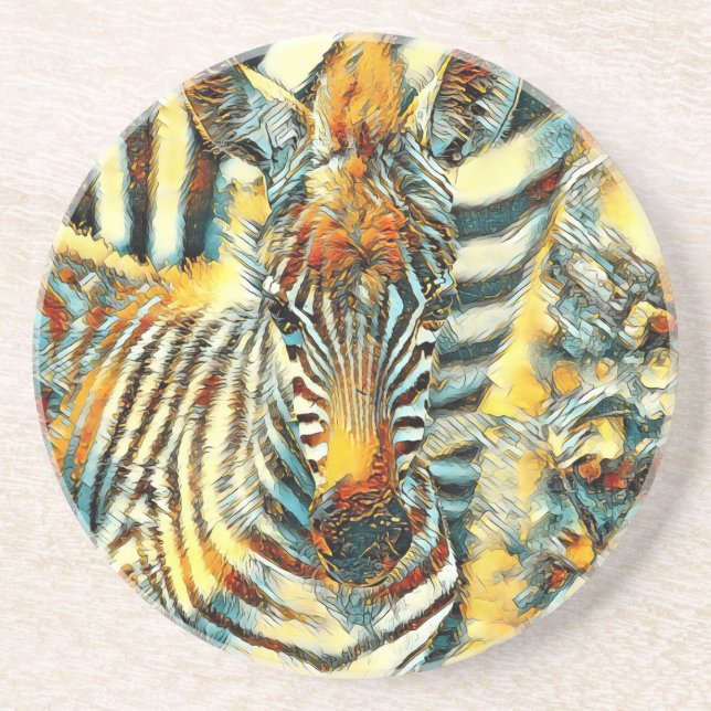 AnimalArt_Zebra_002 Coaster (Front)