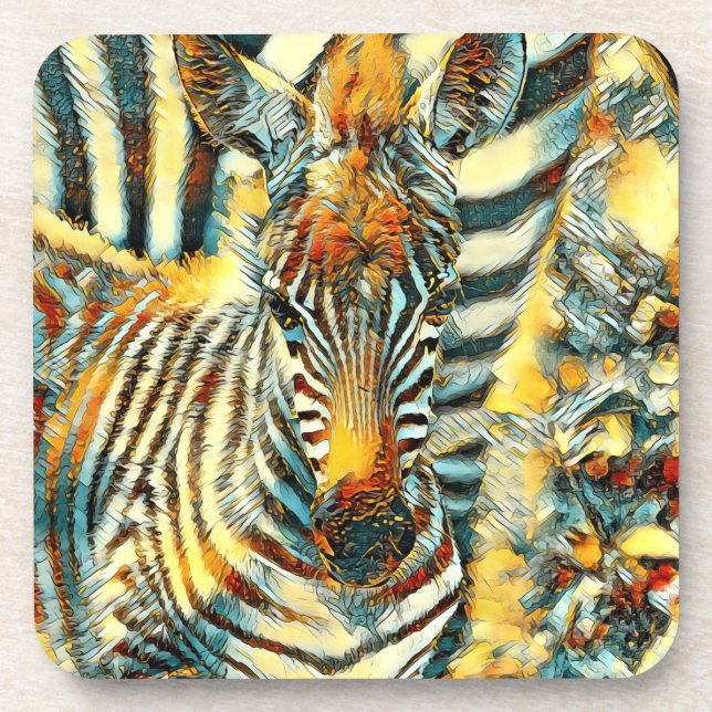 AnimalArt_Zebra_002 Coaster (Front)