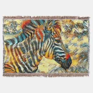 AnimalArt_Zebra_20170601_by_JAMColors Throw Blanket