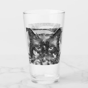 AnimalArtBW_Cat_003 Glass