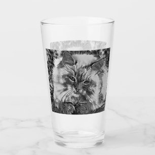 AnimalArtBW_Cat_07 Glass