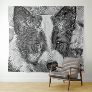 AnimalArtBW_Dog_016 Tapestry