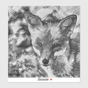 AnimalArtBW_Fox_001