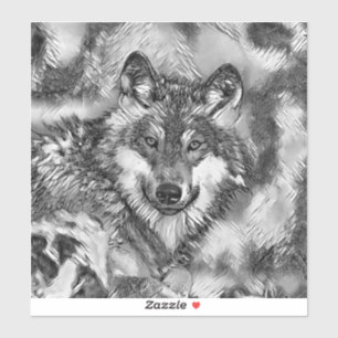 AnimalArtBW_Wolf_001