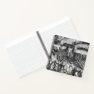 AnimalArtBW_Zebra_012 Notebook