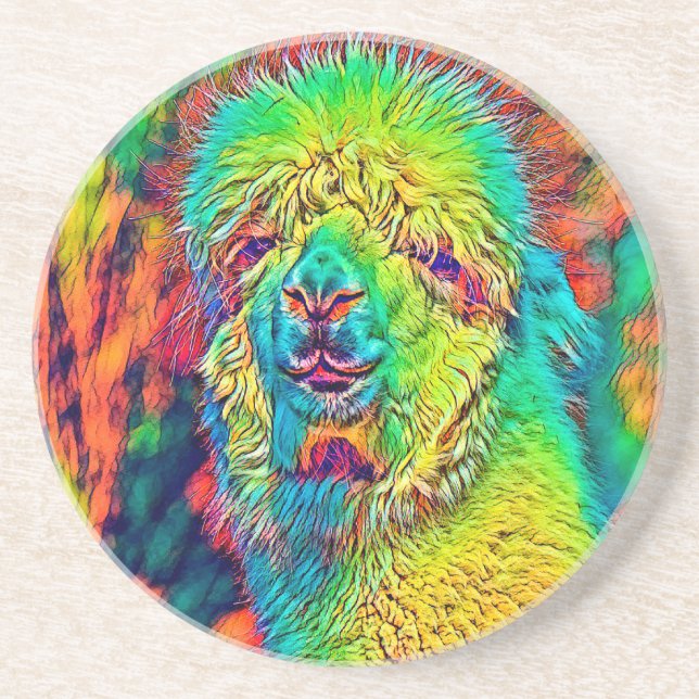 AnimalColor_Alpaca_005 Coaster (Front)