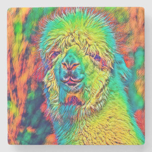 AnimalColor_Alpaca_005 Stone Coaster