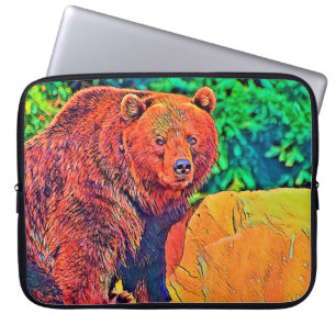 AnimalColor_Bear_001 Laptop Sleeve