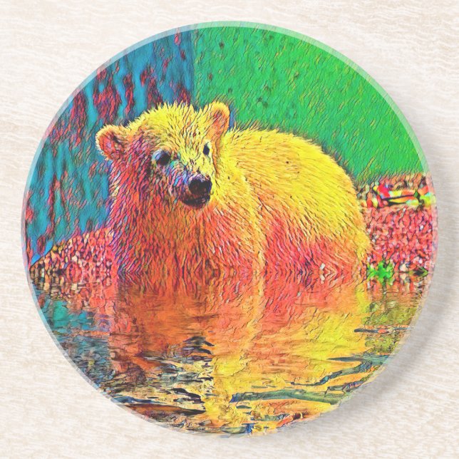 AnimalColor_Bear_009 Coaster (Front)
