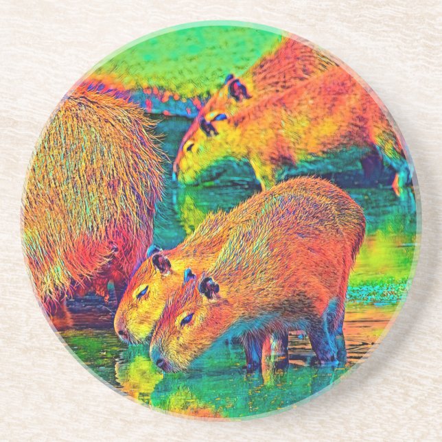AnimalColor_Capybara_004 Coaster (Front)