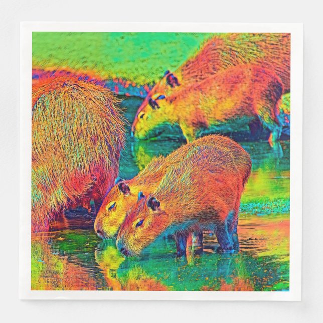AnimalColor_Capybara_004 Napkin (Front)