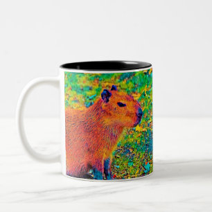 AnimalColor_Capybara_010 Two-Tone Coffee Mug