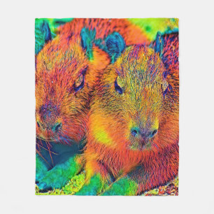 AnimalColor_Capybara_07 Fleece Blanket