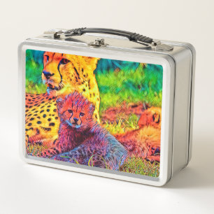 AnimalColor_Cheetah_002 Metal Lunch Box