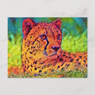 AnimalColor_Cheetah_013 Postcard