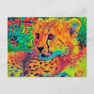 AnimalColor_Cheetah_022 Postcard