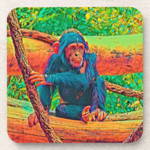 AnimalColor_Chimpanzee_001 Coaster