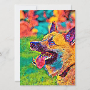 AnimalColor_Dog_019 Holiday Card