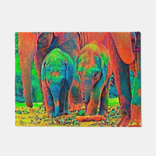 AnimalColor_Elephant_001 Doormat