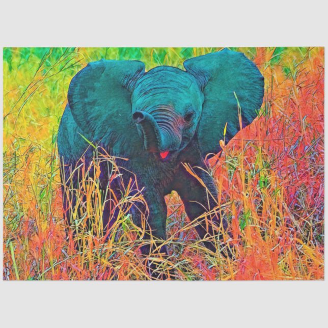AnimalColor_Elephant_002_by_JAMColors Tissue Paper (Front)