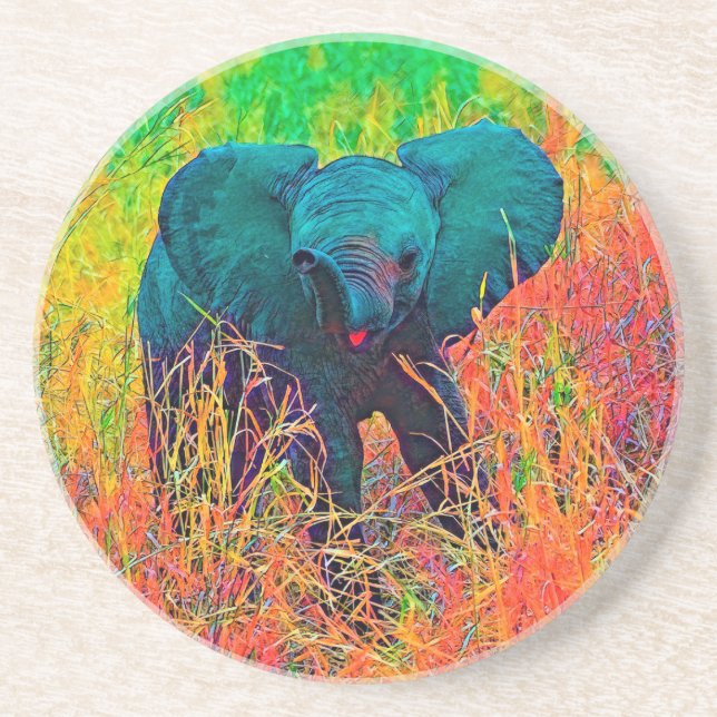 AnimalColor_Elephant_002 Coaster (Front)