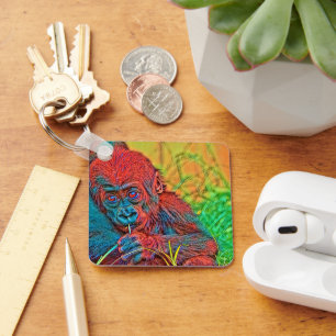 AnimalColor_Gorilla_017 Key Ring