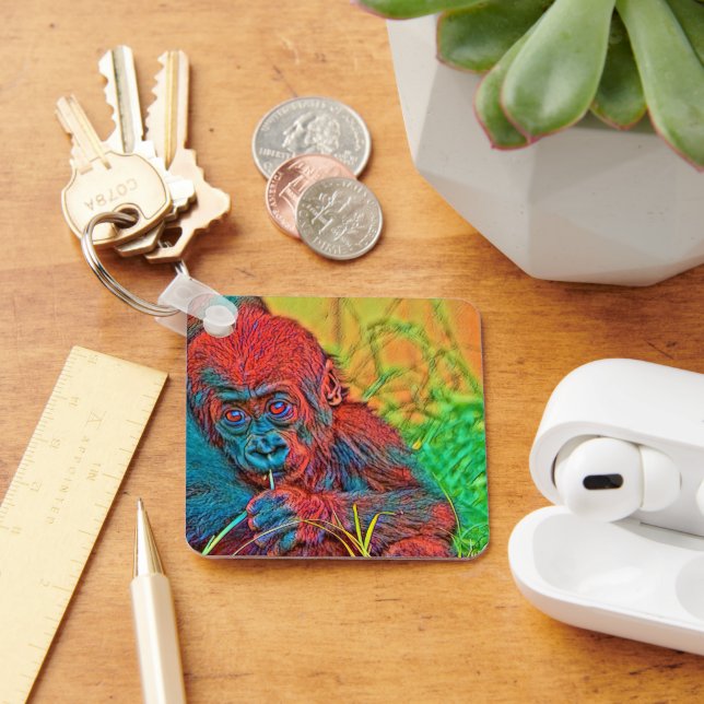 AnimalColor_Gorilla_017 Key Ring (Desk)