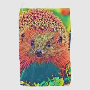 AnimalColor_Hedgehog_002 Golf Towel