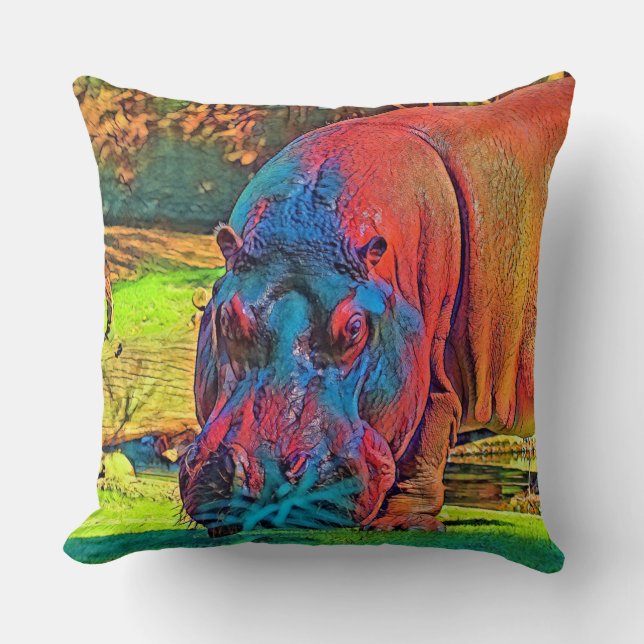 AnimalColor_Hippo_004 Cushion (Front)