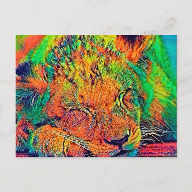 AnimalColor_Lion_002 Postcard (Front)