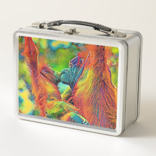 AnimalColor_OrangUtan_013 Metal Lunch Box