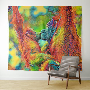 AnimalColor_OrangUtan_013 Tapestry