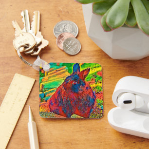 AnimalColor_Rabbit_001 Key Ring