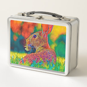 AnimalColor_Rabbit_006 Metal Lunch Box