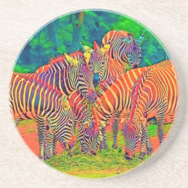 AnimalColor_Zebra_002 Coaster (Front)