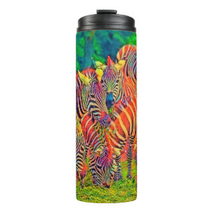 AnimalColor_Zebra_002 Thermal Tumbler