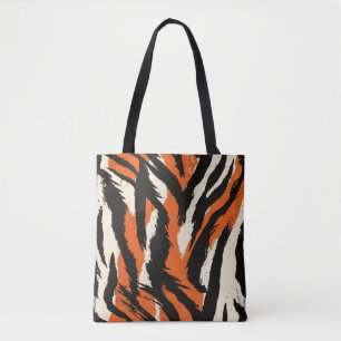 animalier pattern tote bag