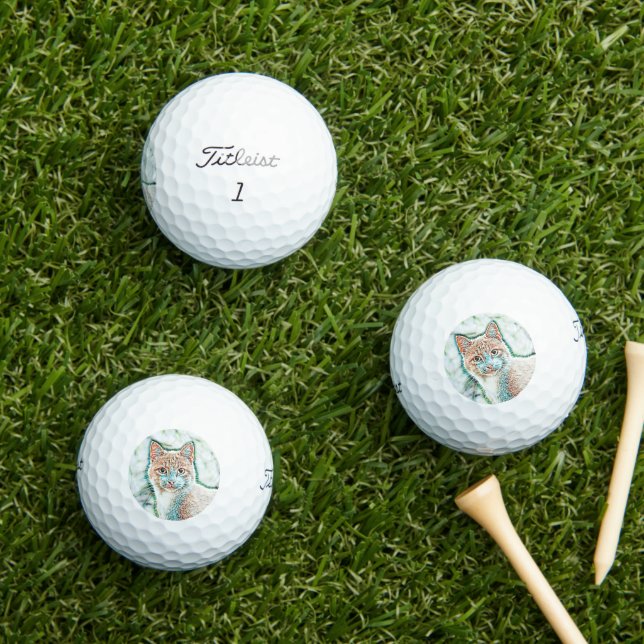 AnimalMix_Cat_008 Golf Balls (Insitu Grass)