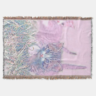 AnimalMix_Cat_015 Throw Blanket