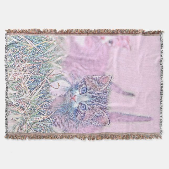 AnimalMix_Cat_015 Throw Blanket (Front)