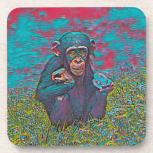 AnimalMix_Chimpanzee_015 Coaster