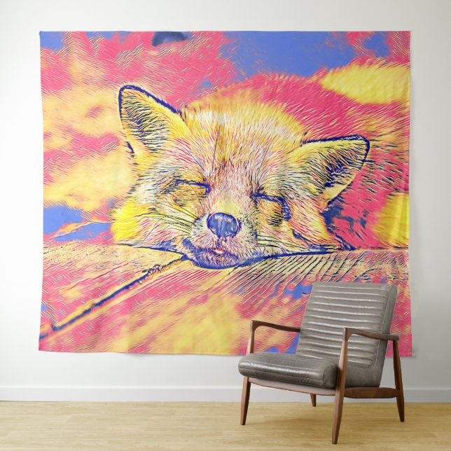AnimalMix_Fox_07 Tapestry (In Situ (Horizontal))
