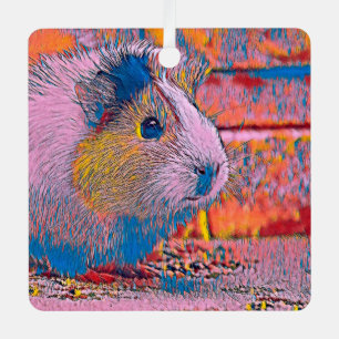 AnimalMix_Guineapig_002 Metal Tree Decoration