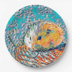 AnimalMix_Hamster_001 Paper Plate