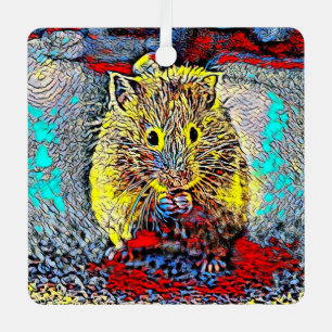 AnimalMix_Hamster_004 Metal Tree Decoration