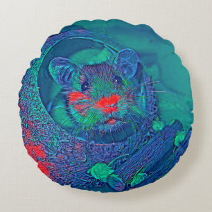 AnimalMix_Hamster_005 Round Cushion