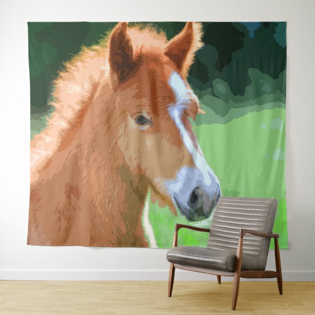 AnimalMix_Horse_013 Tapestry (In Situ (Horizontal))