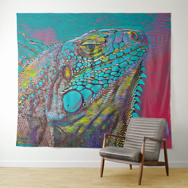 AnimalMix_Iguana_011 Tapestry (In Situ (Horizontal))