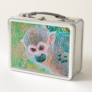 AnimalMix_Monkey_010 Metal Lunch Box