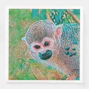 AnimalMix_Monkey_010 Napkin